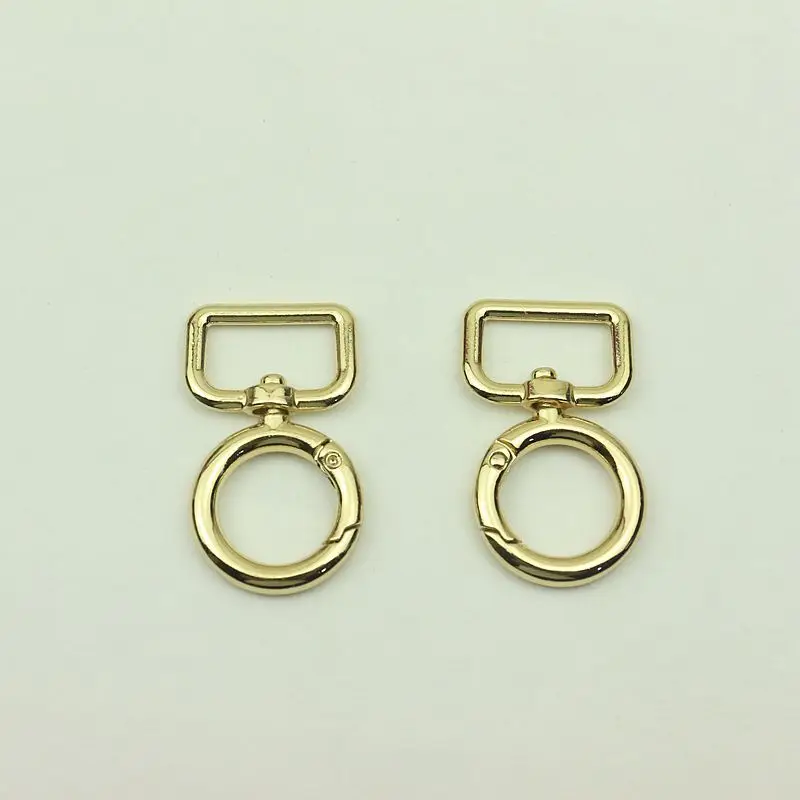 20pcs 19mm Openable O Rings Metal Hook Buckles for Bag Strap Snap Clip Trigger Spring Ring Dog Collar Keychain DIY Accessories