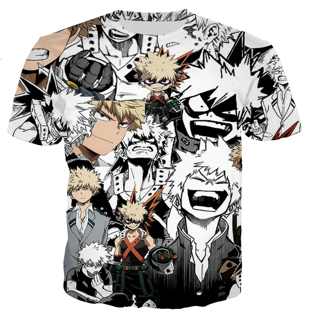

Anime Japan My Hero Academy T-shirt Male/Female 3D Printed T-shirt Fashion Casual Harajuku Style Shirt Street Clothing Top