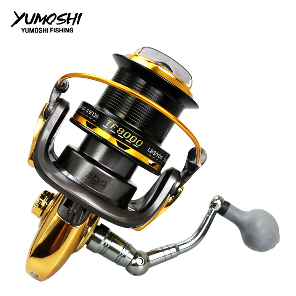Yumoshi новая длинная Рыбацкая катушка с большой оправой удаленные колеса