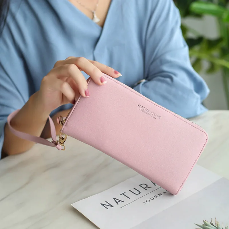 Wristband Women Long Clutch Wallet Large Capacity Wallets Female Purse Lady Purses Phone Pocket Card Holder Carteras