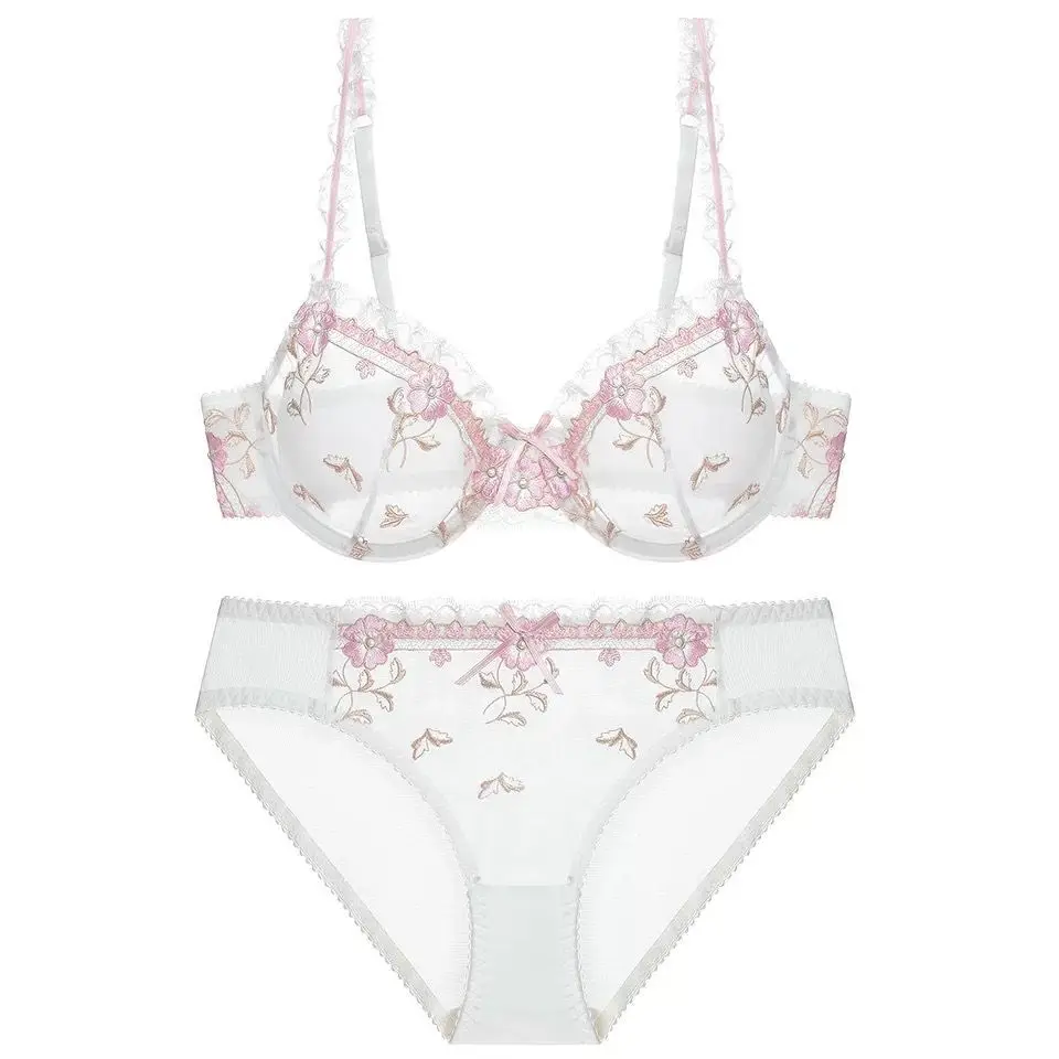 

Sexy underwear super thin bra set with big bra and small bra