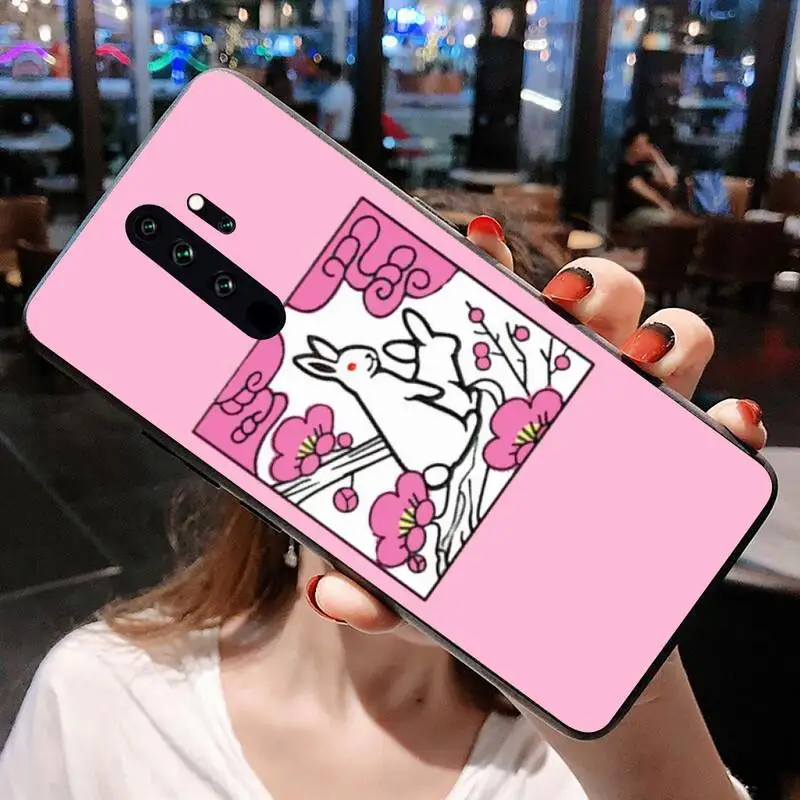 Силиконовый черный чехол для телефона Redmi Note 9 8 8T 8A 7 6 6A Go Pro Max K20 K30 с кроликами из