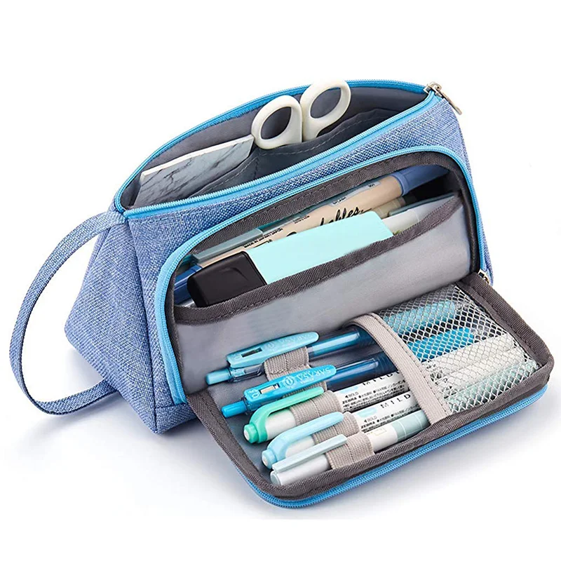 Большая вместительная цветная Льняная сумка для хранения маркеров и карандашей