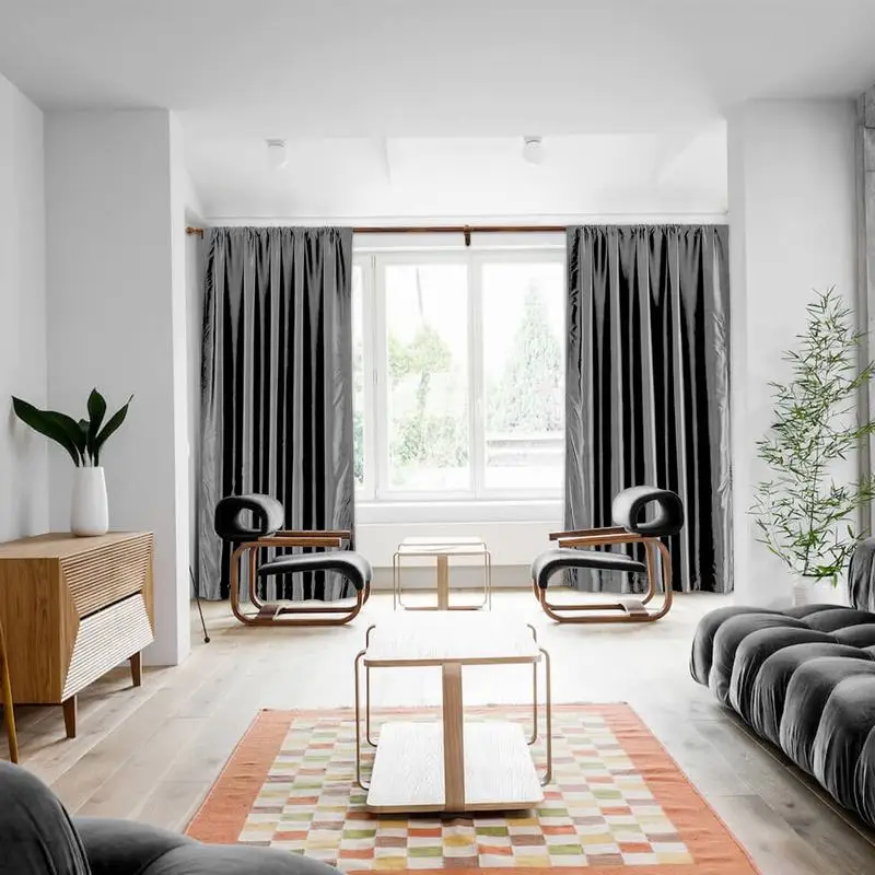 Шторы ChadMade с карманами для спальни затемняющие шторы из полиэстера и хлопка