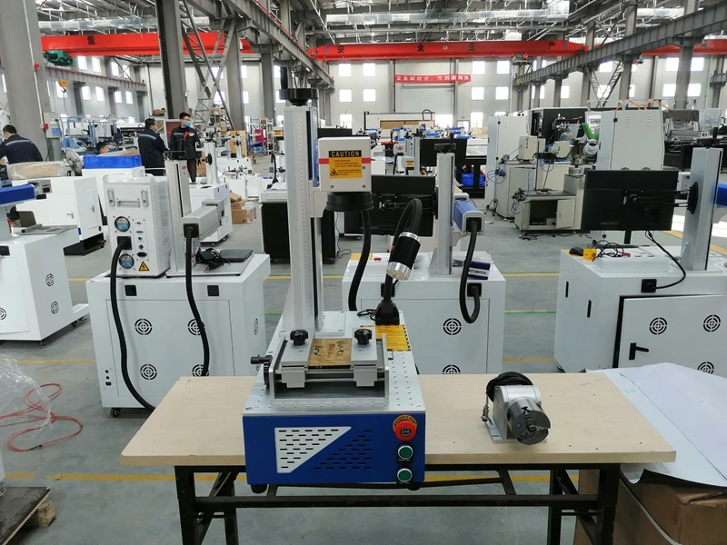 30W fiber laser marking machine metal engraving for symbols Nameplate Dogtag with rotary axis | Инструменты