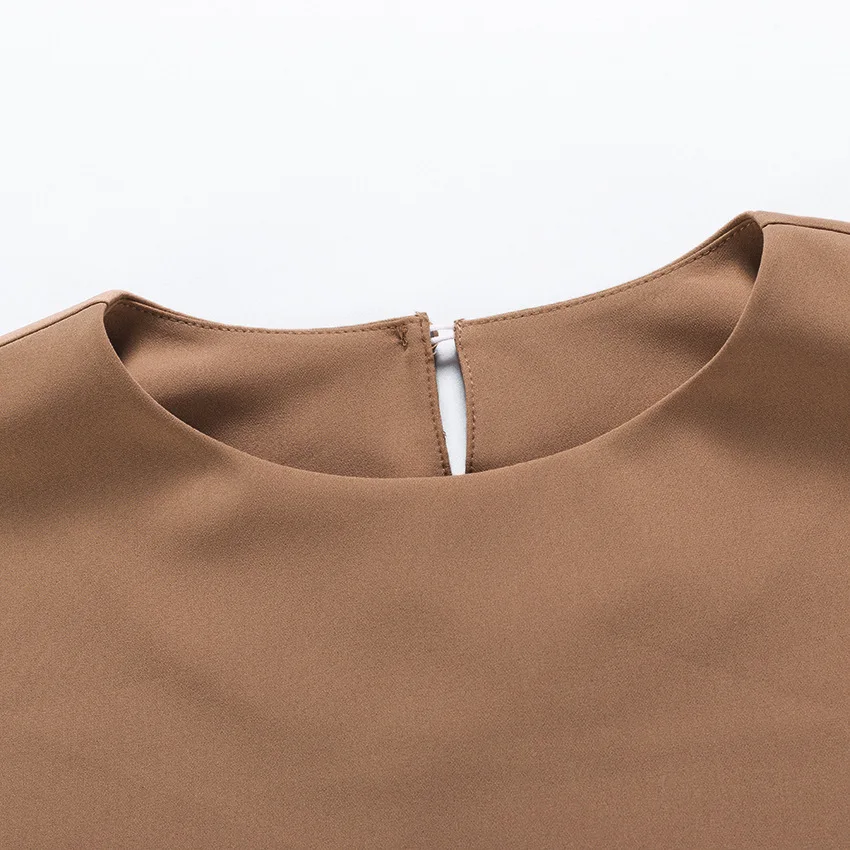 

Casual High Waist Khaki Pants Women Summer Spring Brown Ladies Office Trousers Zipper Pocket Solid Female Pencil Pants Set 2021