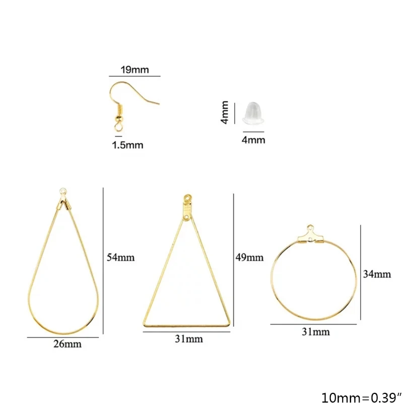

1 Set Earrings Making Kit Clasps Hooks Ear Wire Hoops Open Jump Rings Earring Pendant Finding Component for DIY Crafts Jewelry