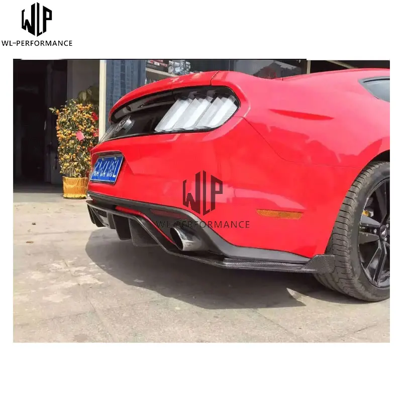 Mustang углеродное волокно задний спойлер диффузор автомобильный комплект кузова