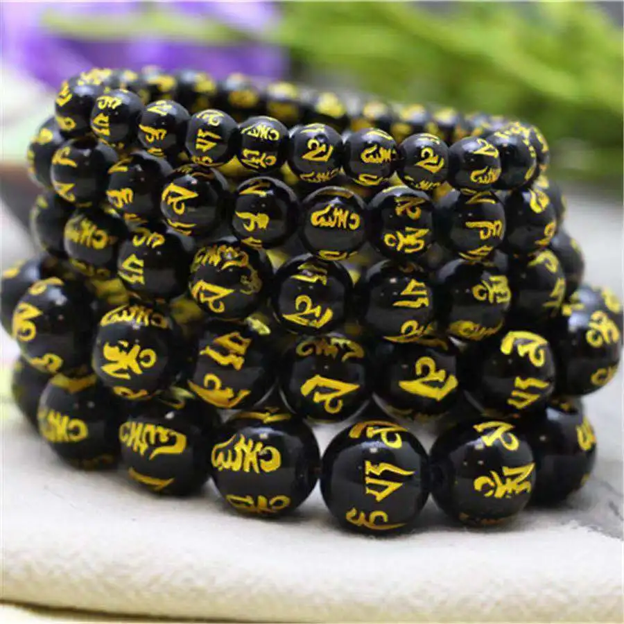 

2021 Feng Shui Obsidian Stone Beads Bracelet for Men Women Wristband Gold Black Pixiu Wealth and Good Luck Women Bracelets
