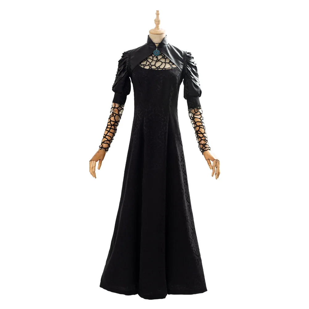 Костюм для косплея Yennefer Черное длинное платье вечерние накидка женщин женские