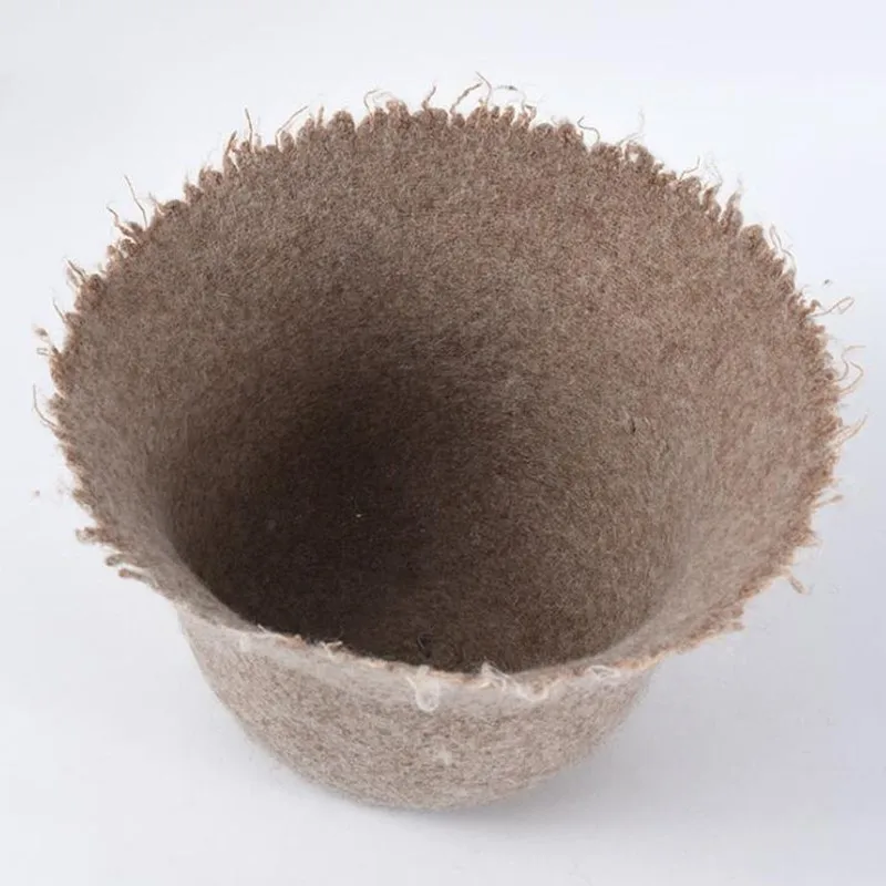 FS Elegant Wool Hat For Women Dark Grey Brown Warm Foldable Ladies Short Brim With Polka Bowknot Winter Fisherman Bucket Hats