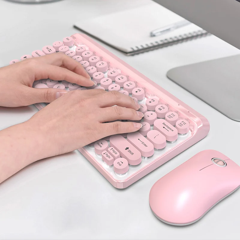 

2020 HOT Wireless Keyboard Mouse Comb For Notebook Computer Laptop Portable 2.4G USB Wireless Keyboard Set For Office Home