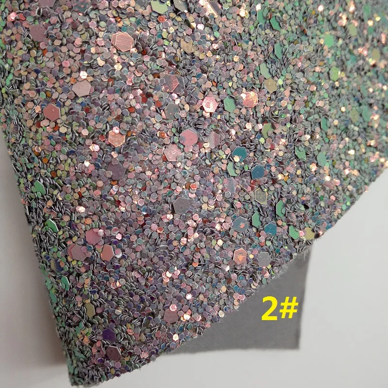 GREY Glitter Fabric Butterfly Printed Faux Synthetic Leather Sheets For Bow A4 21x29CM Twinkling Ming XM787 | Дом и сад