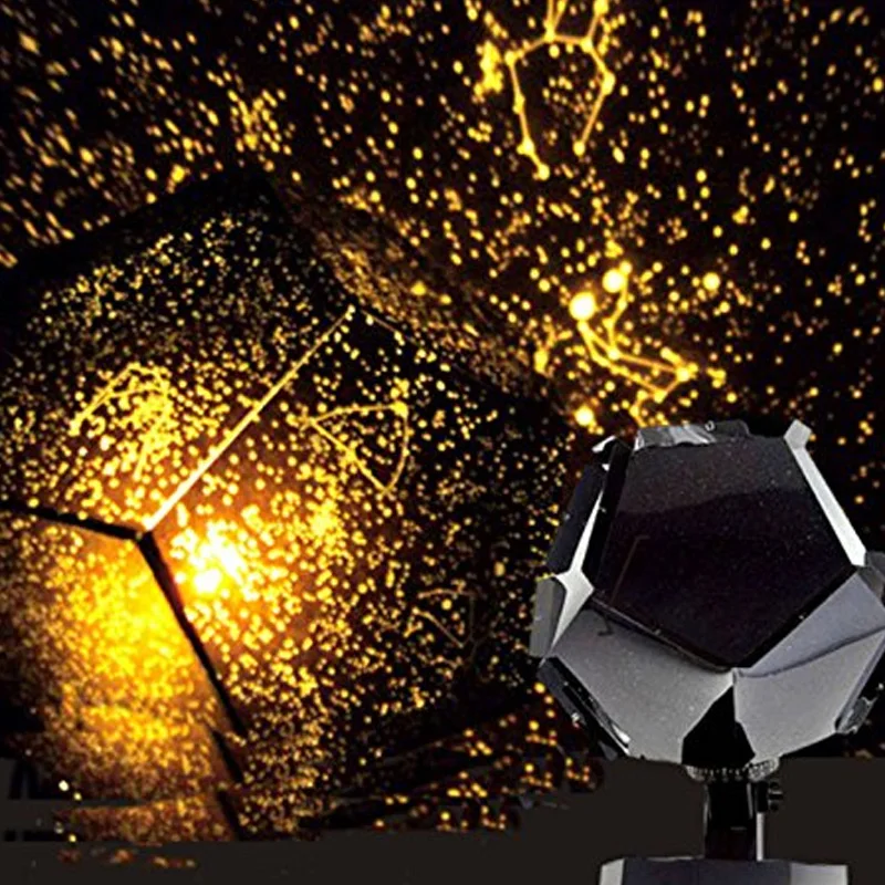 Проектор ночного освещения звездное небо ночная лампа 3 лампочки светодиодный