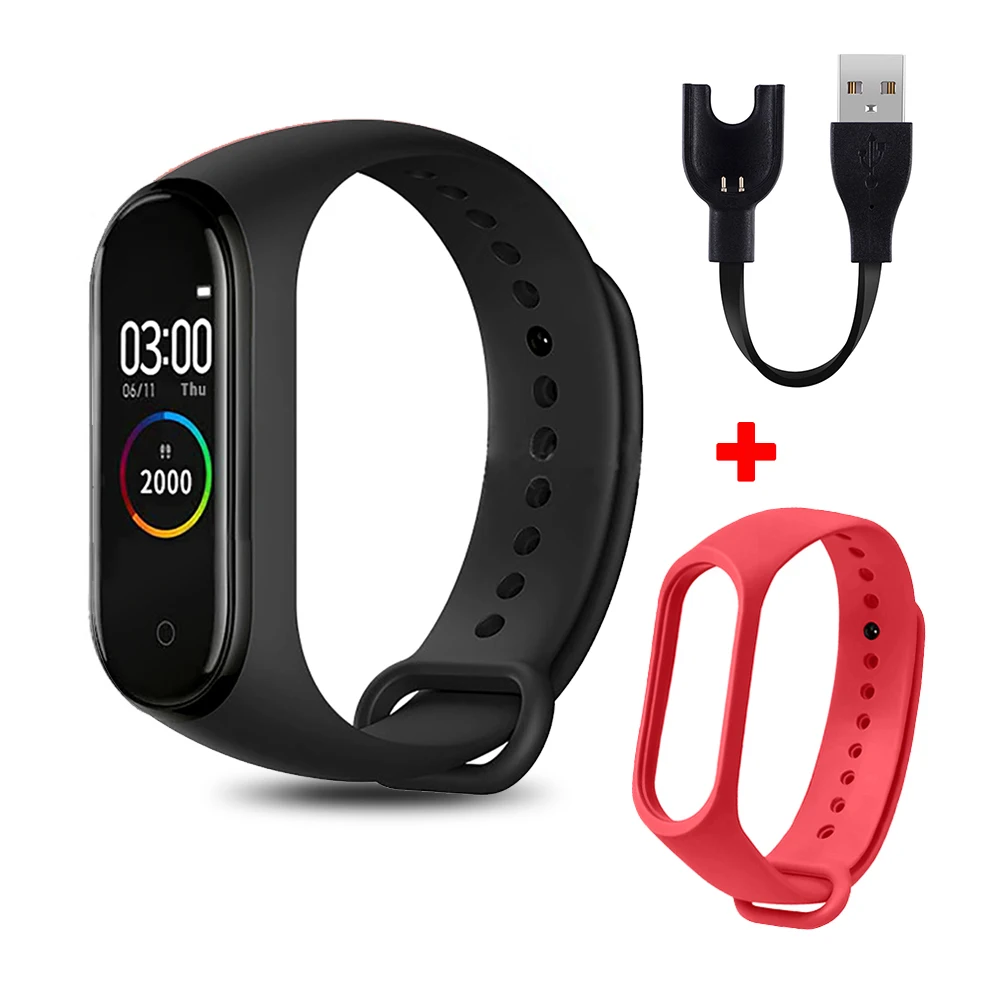 

2021 NEW HOT M4 Men Women Smart Bracelet Blood Pressure Heart Rate Monitor Bluetooth sport Watches