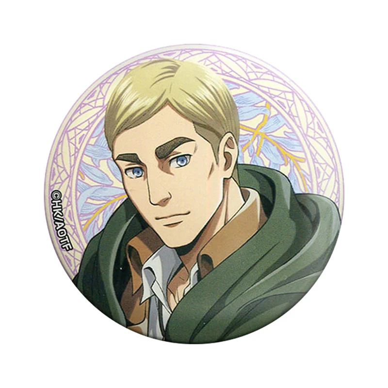 Attack on Titan Anime Erwin Smith Eren Levi Armin Arlelt Zoe Hange Hans Jean Kirstein Blouse Metal Pins Anime Fans Collections images - 6
