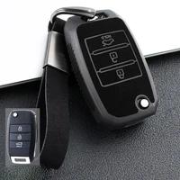 tpu folding car key cover protection for kia sid rio soul sportage ceed sorento ceratok2 k3 k4 k5 remote case protect keychain