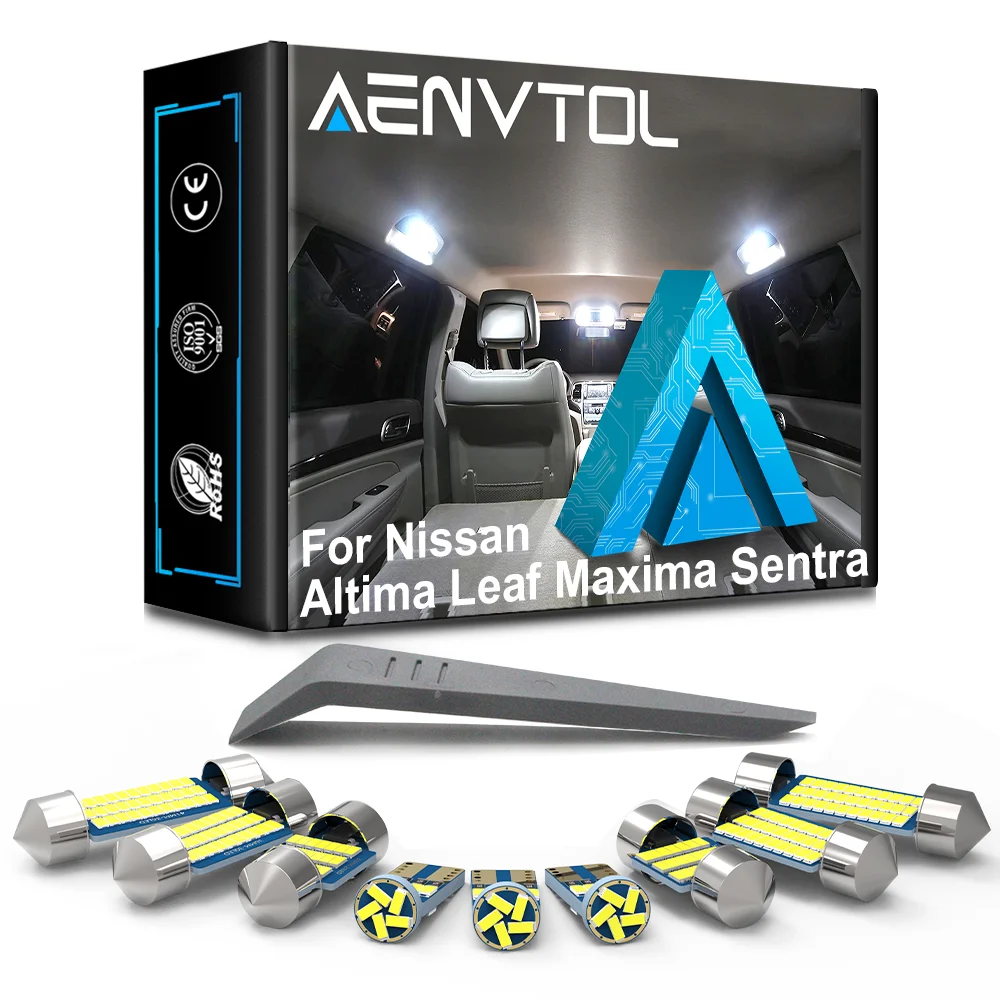 

AENVTOL Car LED Inside Light Canbus For Nissan E11 E12 Micra K13 K14 Versa Sentra Leaf ZE0 ZE1 Maxima Altima U13 L30 L31 L32 L33