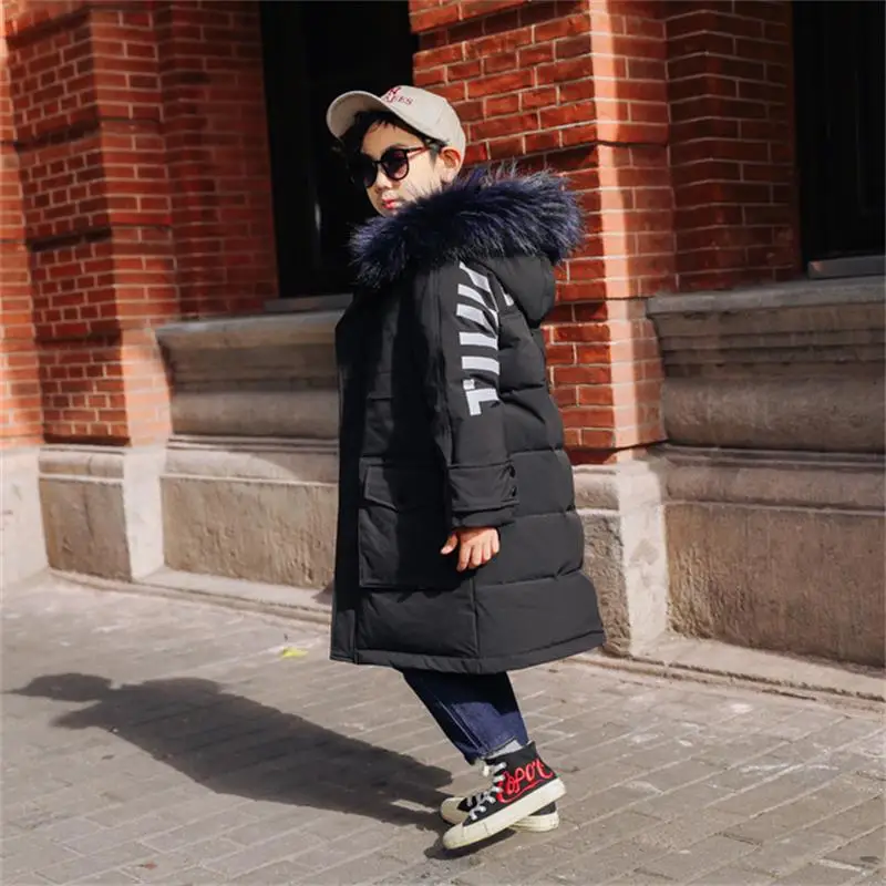  30 градусов толстые теплые пуховики зимние пуховые пальто для мальчиков детская