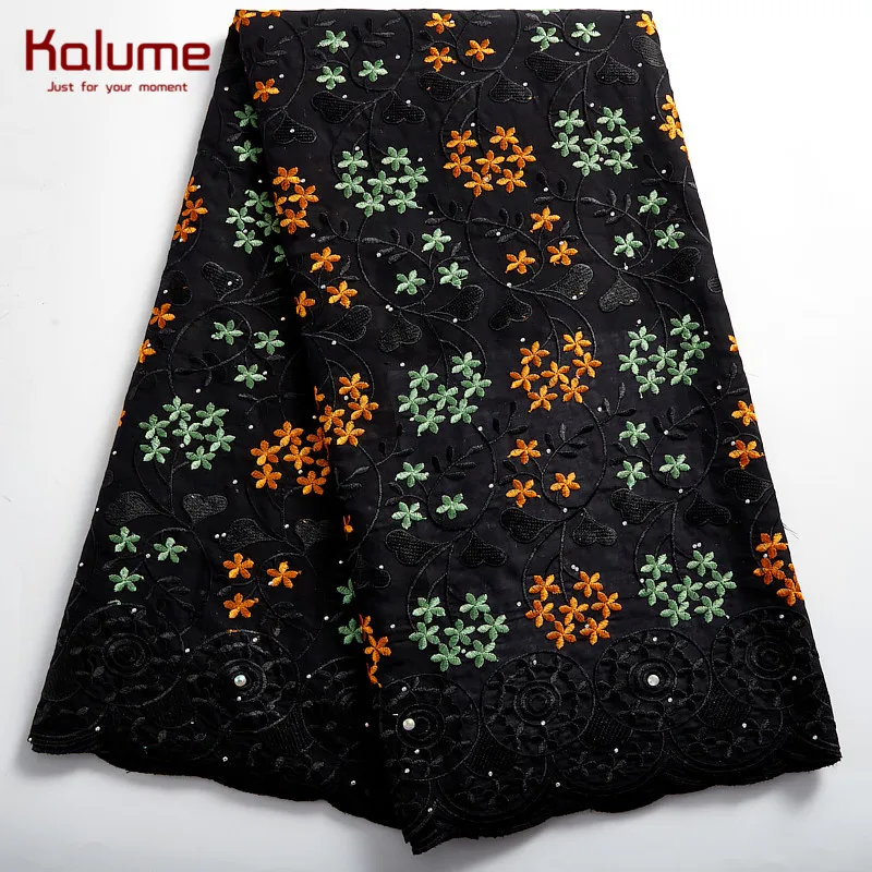 

Kalume African Lace Fabric High Quality Nigerian Lace Fabric Stones Swiss Voile Laces In Switzerland For Dress Wedding H2384