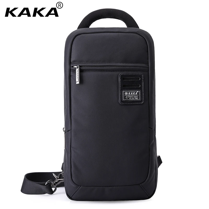 2020 New KAKA Brand Cool Men and Men's Fashion Messenger bags 100% waterproof Oxford Chest Cross Body Bags Leisure Packs Black |