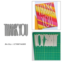 slender thank you english words metal cutting dies for diy scrapbook album paper card decoration crafts embossing 2021 new dies