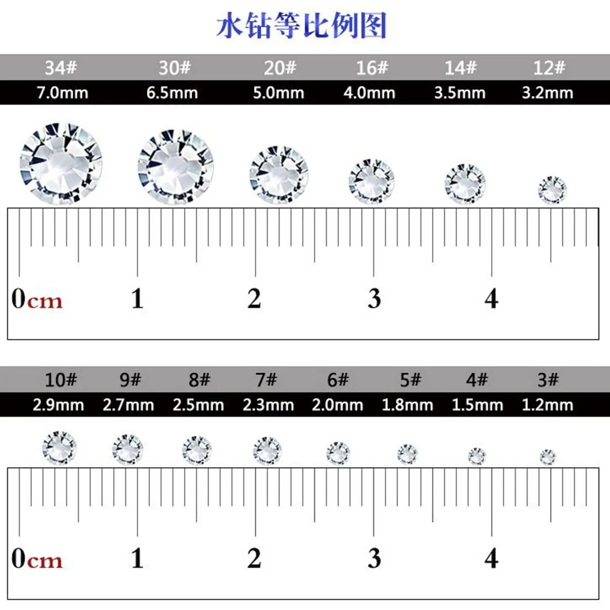 

Mixed Sizes Nail Art Rhinestone Crystal Decoration 3D Tips Design Manicure Mixed Style Nail Art Rhinestone Decoration DIY Design