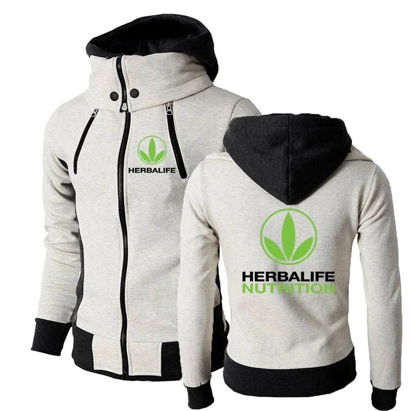 Новинка весна-осень 2021 мужской свитер Herbalife с логотипом толстовка на молнии