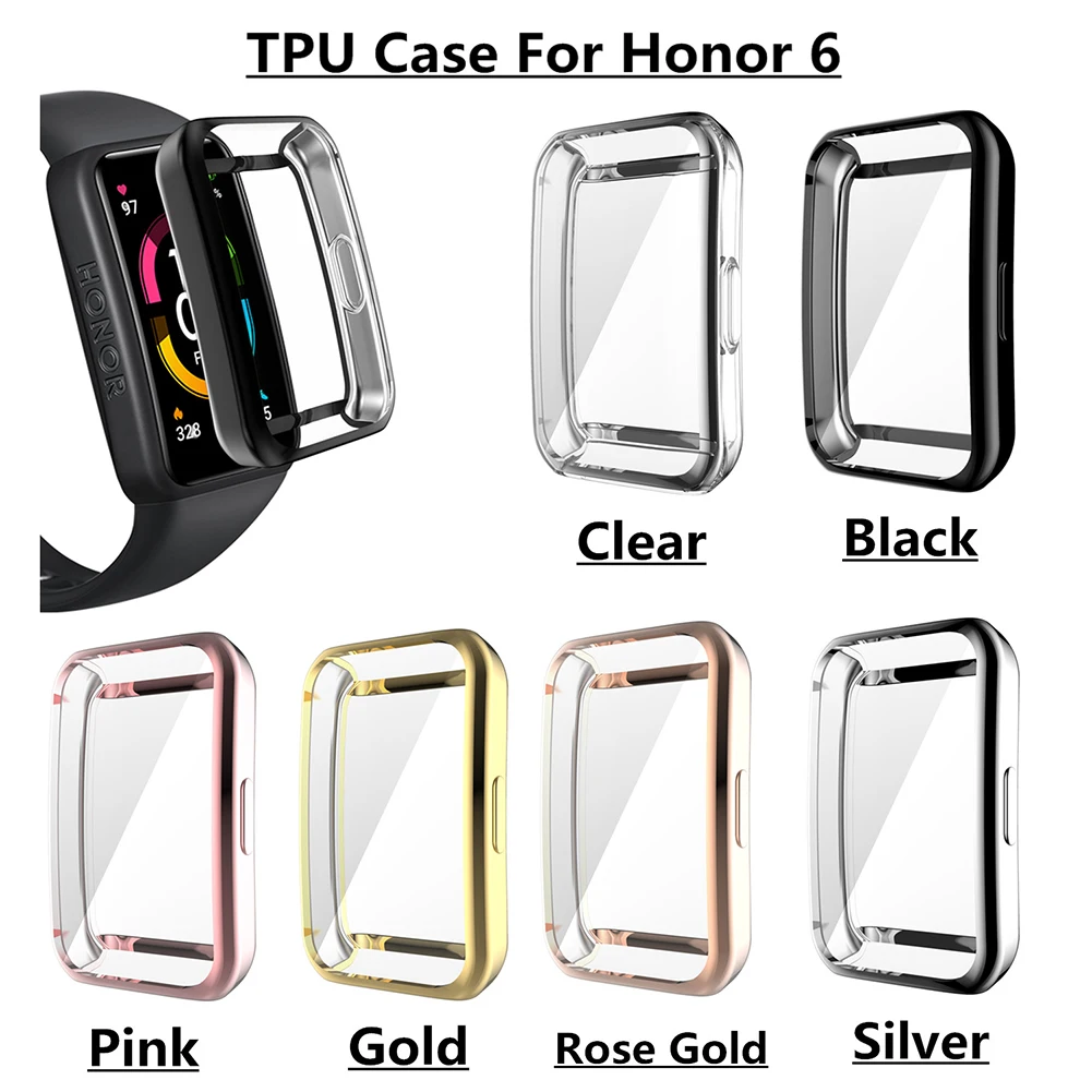 

Protective Sleeve Cover Watch Case Screen Protector Bumper Protector Accessories For Huawei Glory Bracelet 6 Anti-Scratch Shell