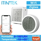 Датчик температуры и влажности Tuya Wi-Fi Zigbee, контроллер, внутренний гигрометр, термометр с ЖК-дисплеем для умного дома