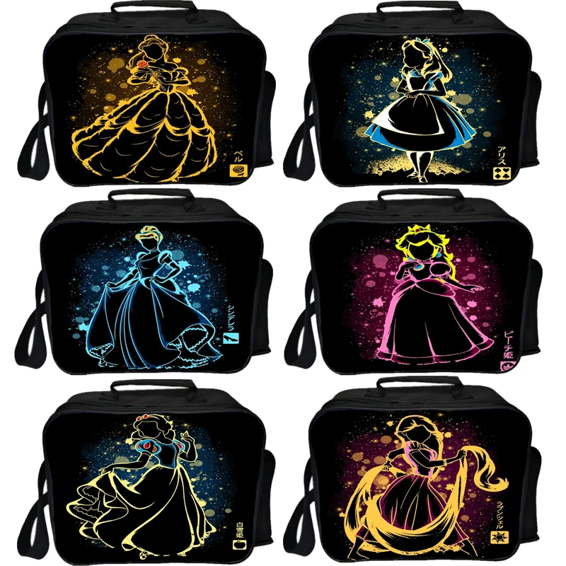 

Students Beautiful Cute Princess Lunch Bag Worker Lunch Box Boys Girls Teens Cooler Bag Child Picnic Insulation Bag Gift