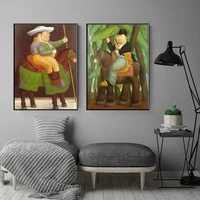 miguel botero miguel botero president and first lady oil painting canvas print posters and photos abstract funny art picture
