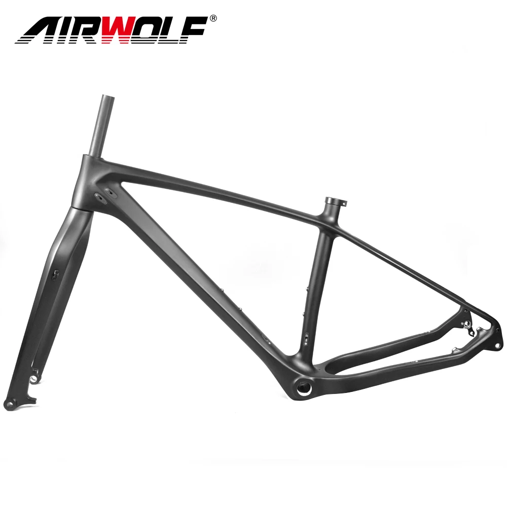 

AIRWOLF New Snowbiking Bike Frame With Fork 26er Carbon Fat Bicycle Frameset 16 18 20 inch Thru Axle 197*12mm Di2 or Mechaniacl