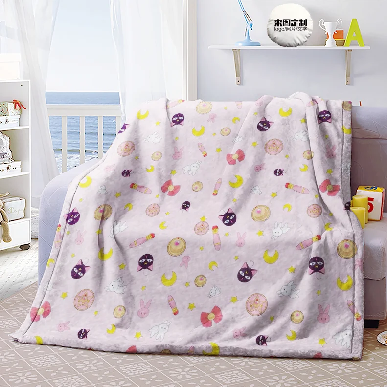 Одеяло IVYYE в стиле аниме Сейлор Мун плюшевое бархатное теплое украшение мягкая