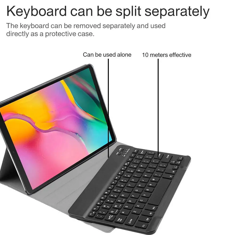 Беспроводная Bluetooth клавиатура на магнитной застежке с подставкой для Samsung Galaxy Tab A
