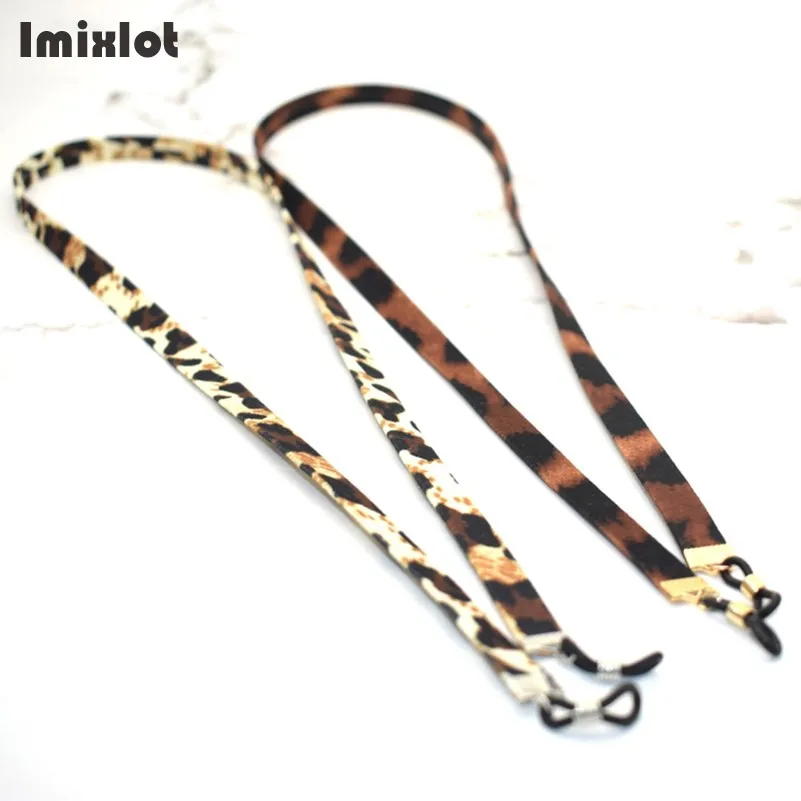 Широкий Леопардовый ремешок для очков из искусственной кожи ожерелье