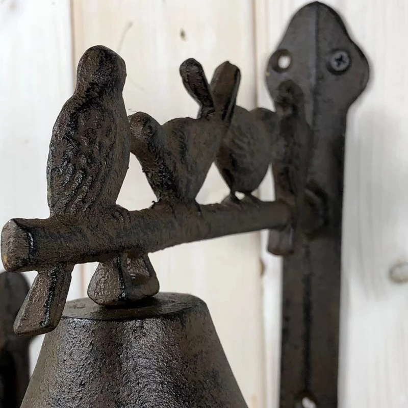 Европейский классический чугунный колокольчик садовый настенный дверной звонок