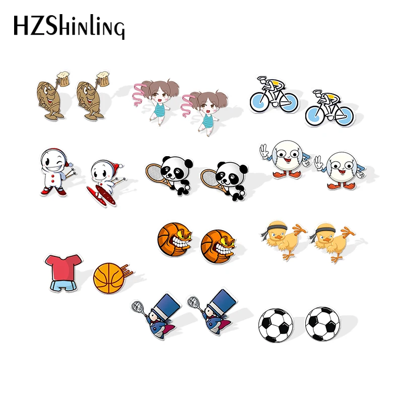 Новинка 2019 Спортивная программа полимерные серьги для гимнастики и фигурного