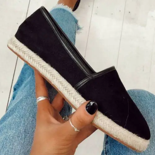 

Hemp Womens Flat Slip on Espadrilles Ladies Torridity Casual Plimsolls Shoes Sneakers Women Ballet Loafers Flats Zapatos Mujer