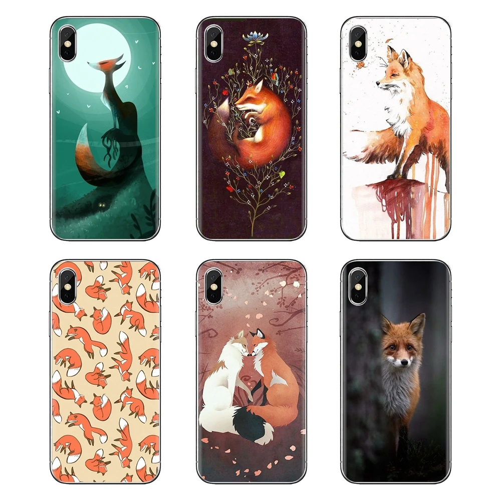 Чехол из ТПУ с изображением акварель лисы красного цвета Одежда для