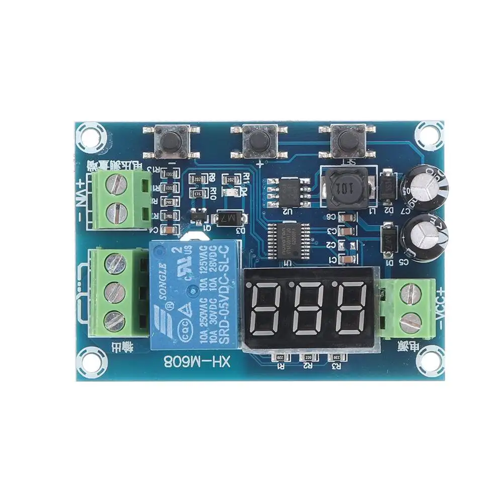 XH-M608 DC6-40V заряда батареи Модуль сброса встроенный вольтметр низкого напряжения Защита от перенапряжения синхронизации разрядная плата