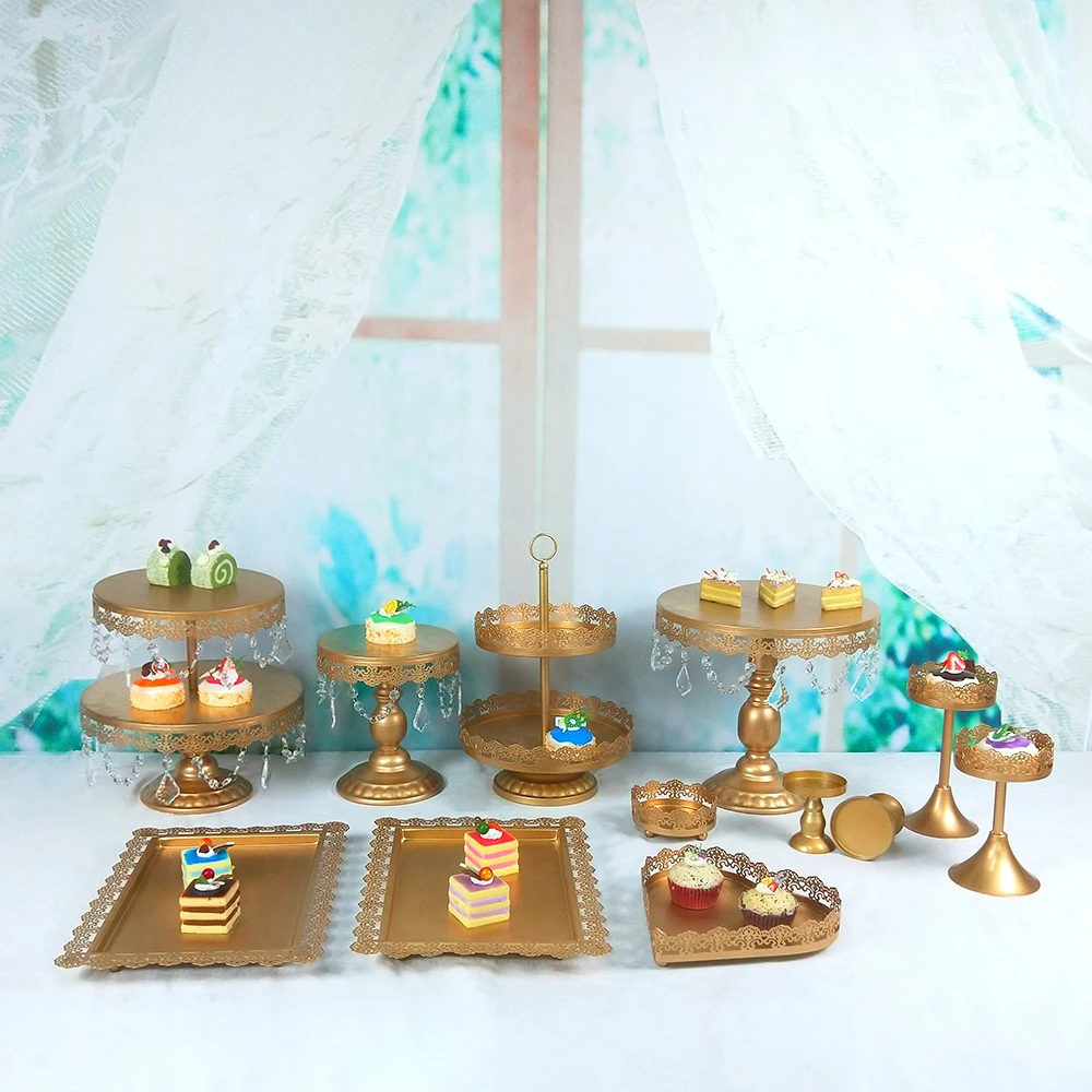 Золотая подставка для кексов Tobs металлическая свадебного торта лоток