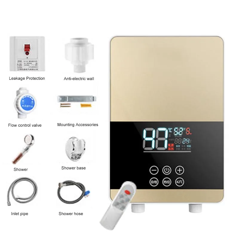 Мгновенный Электрический водонагреватель для дома маленький трехскоростной