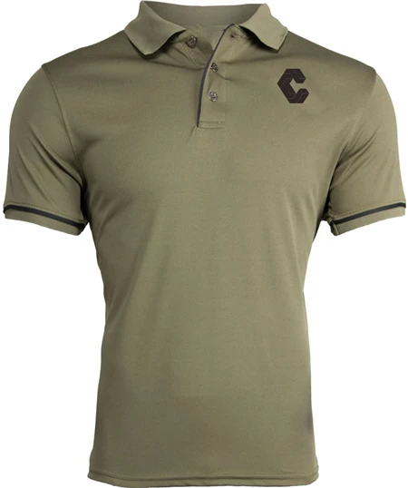 army green logo Бренд Camisa masculina мужские рубашки поло быстросохнущие с коротким рукавом мужские рубашки поло спортивные майки Golftennis размер плюс Мужской топы - Цвет: army green logo