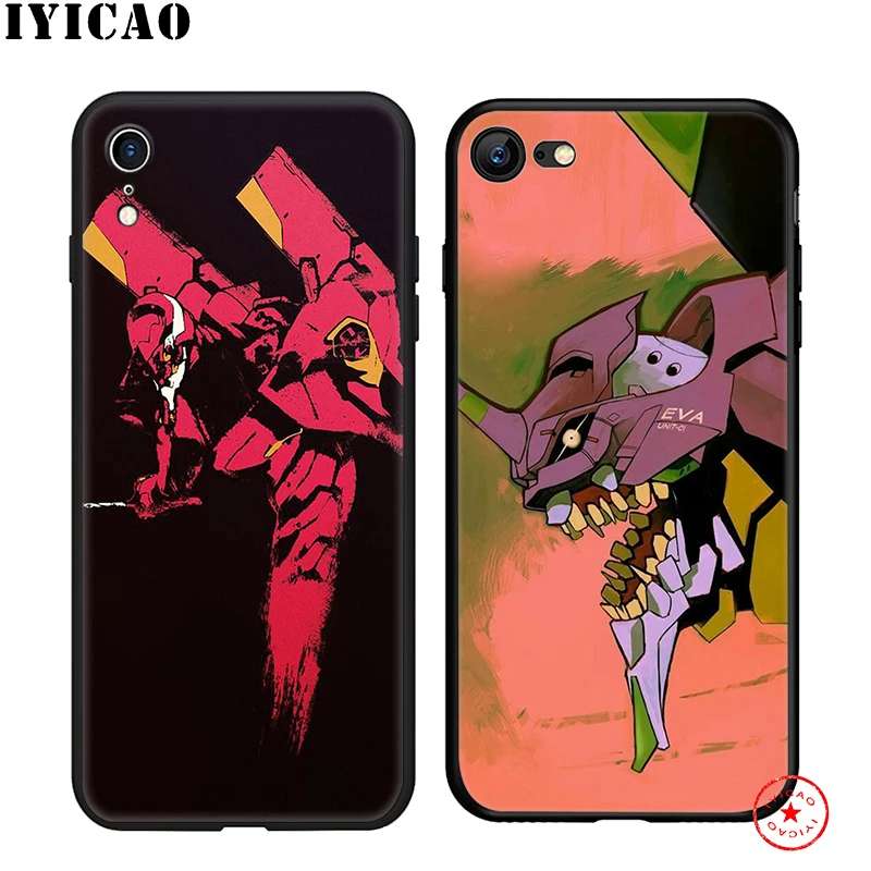 IYICAO Genesis Evangelion Anime Soft Case for iphone 11 Pro Xr Xs Max 6 6s 7 8 Plus 5 5s Se Silicone TPU |