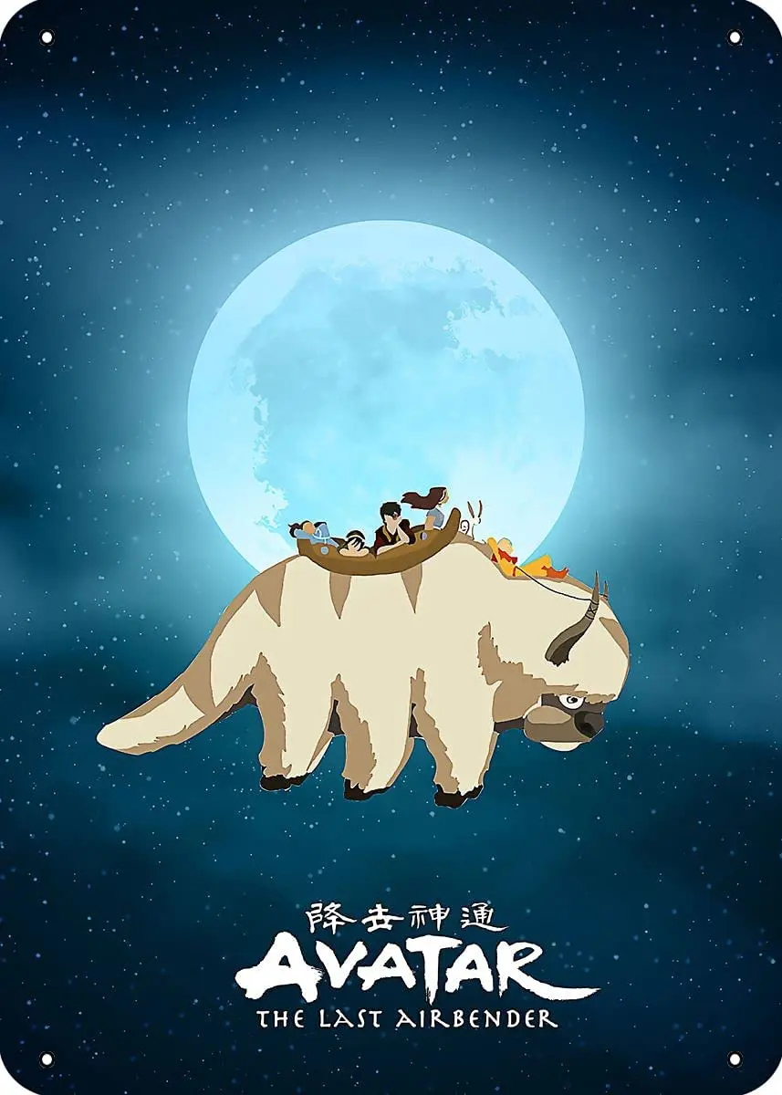 Аватар последний страйбмена металлический жестяной знак Airbender 12X8 дюймов