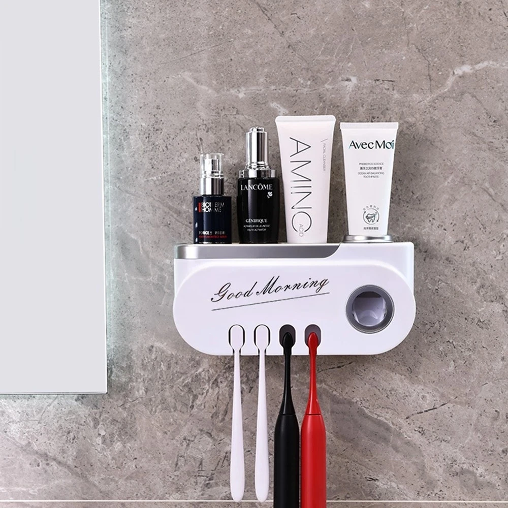 Держатель для зубной щетки автоматический стерилизатор выжималка пасты