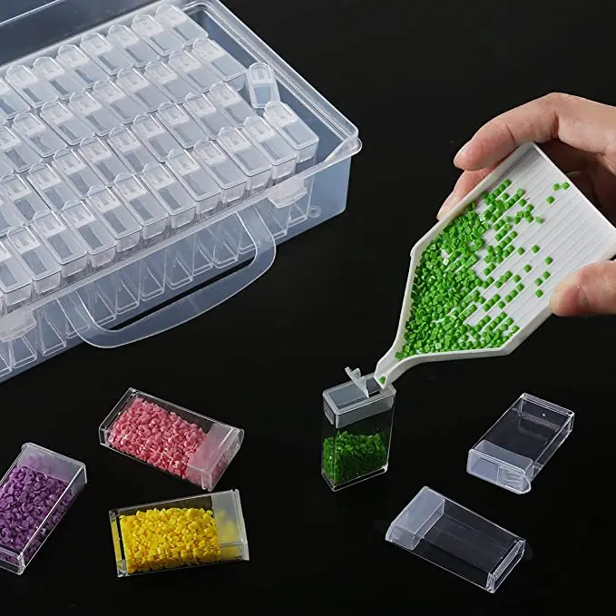 Аксессуары для фотографий 56/64 ячеек ящик хранения витрина алмазная живопись