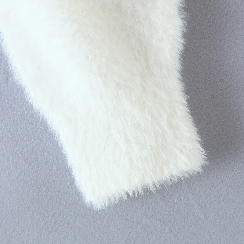 

Wixra Mohair Sweaters Womens Turtlrneck Pullovers OL Lady Loose Jumper Autumn Winter Trendy Female Clothing