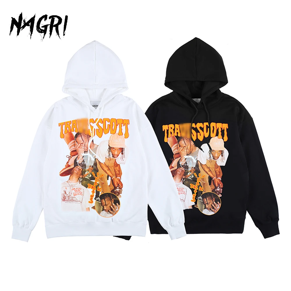 

TRAVIS SCOTT Men Hoodie Funny Portrait Graphic Aesthetics Sweatshirt Cactus Streetwear Hip Hop Winter Men's Pullover Sweatshirt